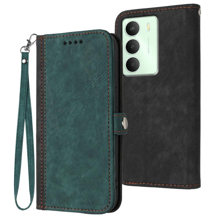 Side Buckle Double Fold Hand Strap Leather Phone Case, For Realme P3 Ultra 5G, For Realme P3 Pro, For Realme 14 Pro+, For Realme 14 Pro, For Realme 14x Global, For Realme C75 Global, For Realme GT7 Pro, For Realme 13 Pro / 13 Pro+ Global               ...