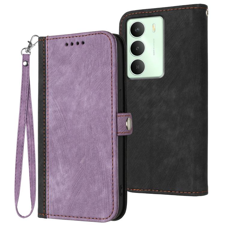 Side Buckle Double Fold Hand Strap Leather Phone Case, For Realme P3 Ultra 5G, For Realme P3 Pro, For Realme 14 Pro+, For Realme 14 Pro, For Realme 14x Global, For Realme C75 Global, For Realme GT7 Pro, For Realme 13 Pro / 13 Pro+ Global               ...
