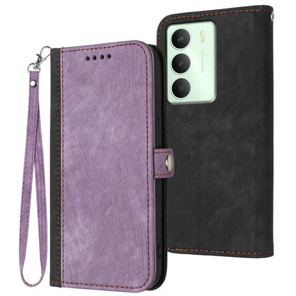 Side Buckle Double Fold Hand Strap Leather Phone Case, For Realme P3 Ultra 5G, For Realme P3 Pro, For Realme 14 Pro+, For Realme 14 Pro, For Realme 14x Global, For Realme C75 Global, For Realme GT7 Pro, For Realme 13 Pro / 13 Pro+ Global               ...