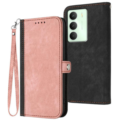 Side Buckle Double Fold Hand Strap Leather Phone Case, For Realme P3 Ultra 5G, For Realme P3 Pro, For Realme 14 Pro+, For Realme 14 Pro, For Realme 14x Global, For Realme C75 Global, For Realme GT7 Pro, For Realme 13 Pro / 13 Pro+ Global               ...