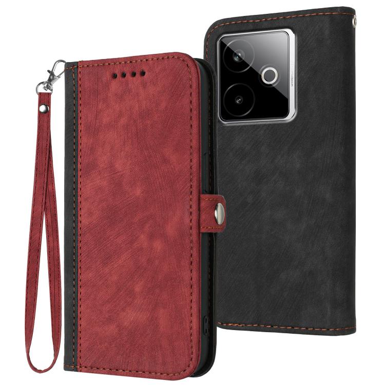 Side Buckle Double Fold Hand Strap Leather Phone Case, For Realme 16T 5G, For Realme C100 4G, For Realme P4 Power 5G, For Realme Note 80 4G, For Realme Neo8 5G, For Realme 16 5G, For Realme 16 Pro+ 5G Global, For Realme 16 Pro 5G Global                ...