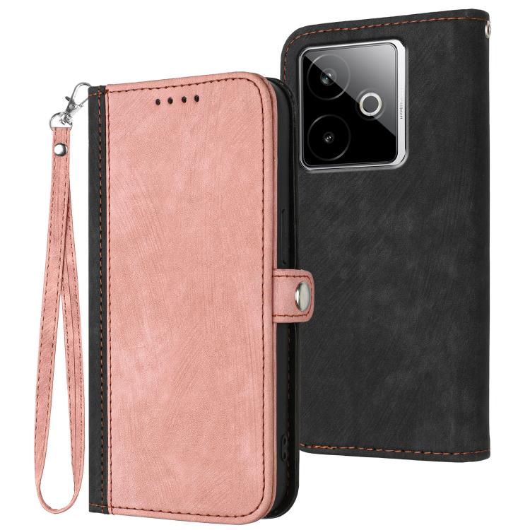 Side Buckle Double Fold Hand Strap Leather Phone Case, For Realme 16T 5G, For Realme C100 4G, For Realme P4 Power 5G, For Realme Note 80 4G, For Realme Neo8 5G, For Realme 16 5G, For Realme 16 Pro+ 5G Global, For Realme 16 Pro 5G Global                ...
