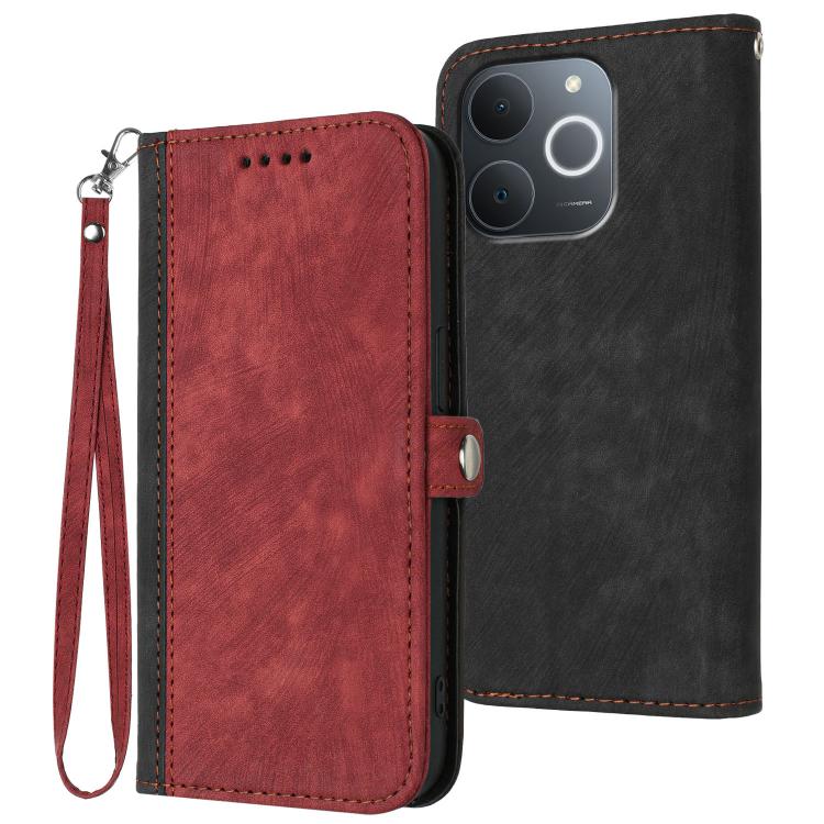 Side Buckle Double Fold Hand Strap Leather Phone Case, For Realme 16T 5G, For Realme C100 4G, For Realme P4 Power 5G, For Realme Note 80 4G, For Realme Neo8 5G, For Realme 16 5G, For Realme 16 Pro+ 5G Global, For Realme 16 Pro 5G Global                ...