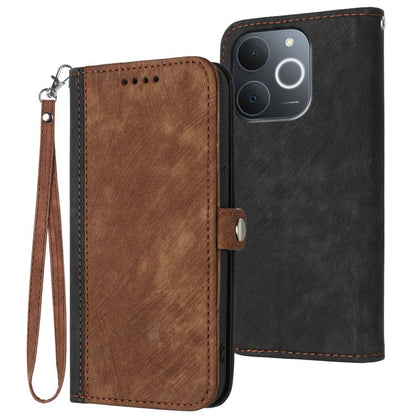Side Buckle Double Fold Hand Strap Leather Phone Case, For Realme 16T 5G, For Realme C100 4G, For Realme P4 Power 5G, For Realme Note 80 4G, For Realme Neo8 5G, For Realme 16 5G, For Realme 16 Pro+ 5G Global, For Realme 16 Pro 5G Global                ...