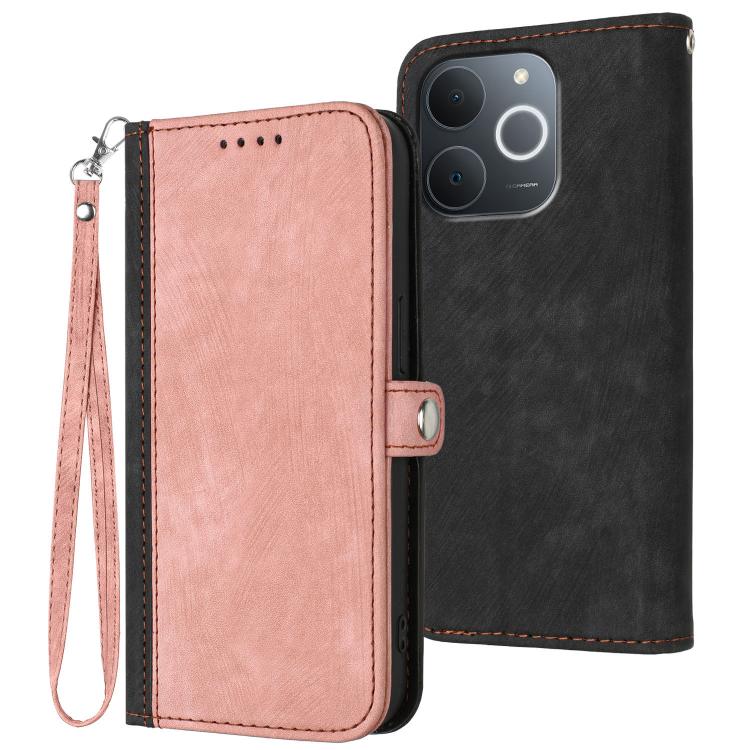 Side Buckle Double Fold Hand Strap Leather Phone Case, For Realme 16T 5G, For Realme C100 4G, For Realme P4 Power 5G, For Realme Note 80 4G, For Realme Neo8 5G, For Realme 16 5G, For Realme 16 Pro+ 5G Global, For Realme 16 Pro 5G Global                ...