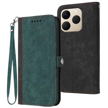 Side Buckle Double Fold Hand Strap Leather Phone Case, For Realme 16T 5G, For Realme C100 4G, For Realme P4 Power 5G, For Realme Note 80 4G, For Realme Neo8 5G, For Realme 16 5G, For Realme 16 Pro+ 5G Global, For Realme 16 Pro 5G Global                ...