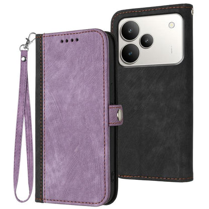 Side Buckle Double Fold Hand Strap Leather Phone Case, For Realme 16T 5G, For Realme C100 4G, For Realme P4 Power 5G, For Realme Note 80 4G, For Realme Neo8 5G, For Realme 16 5G, For Realme 16 Pro+ 5G Global, For Realme 16 Pro 5G Global                ...
