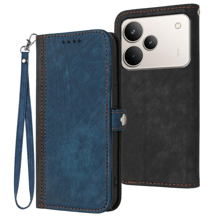 Side Buckle Double Fold Hand Strap Leather Phone Case, For Realme 16T 5G, For Realme C100 4G, For Realme P4 Power 5G, For Realme Note 80 4G, For Realme Neo8 5G, For Realme 16 5G, For Realme 16 Pro+ 5G Global, For Realme 16 Pro 5G Global                ...