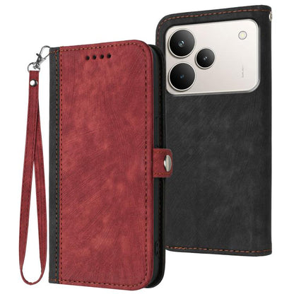 Side Buckle Double Fold Hand Strap Leather Phone Case, For Realme 16T 5G, For Realme C100 4G, For Realme P4 Power 5G, For Realme Note 80 4G, For Realme Neo8 5G, For Realme 16 5G, For Realme 16 Pro+ 5G Global, For Realme 16 Pro 5G Global                ...