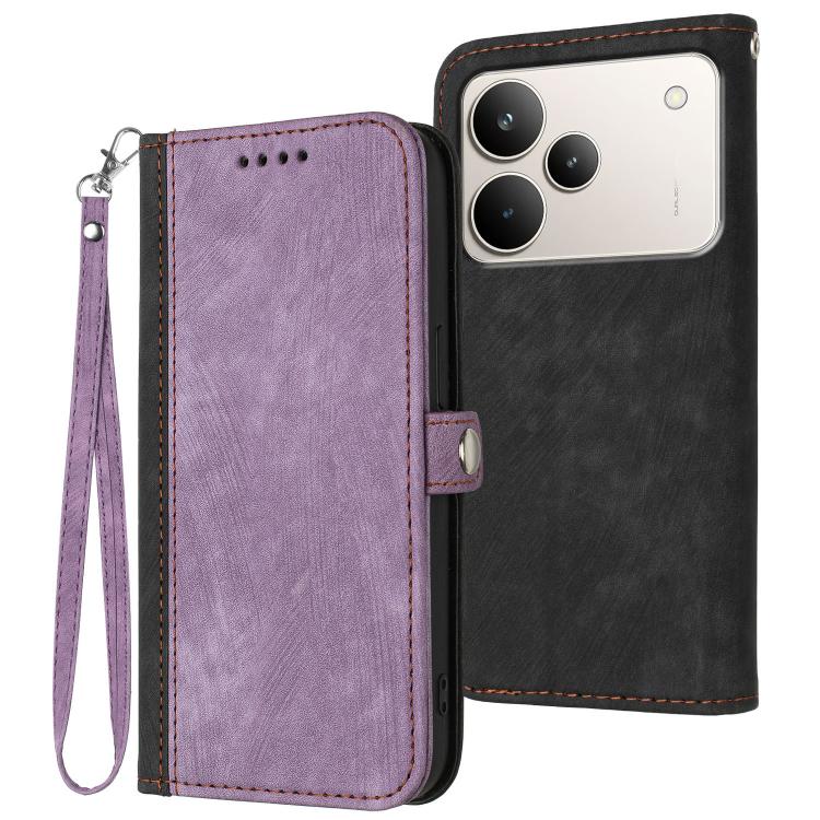 Side Buckle Double Fold Hand Strap Leather Phone Case, For Realme 16T 5G, For Realme C100 4G, For Realme P4 Power 5G, For Realme Note 80 4G, For Realme Neo8 5G, For Realme 16 5G, For Realme 16 Pro+ 5G Global, For Realme 16 Pro 5G Global                ...