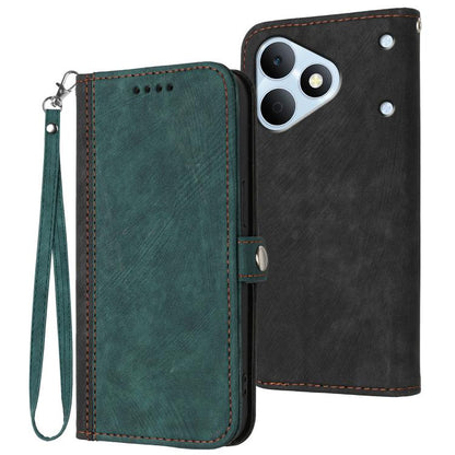 Side Buckle Double Fold Hand Strap Leather Phone Case, For Realme 16T 5G, For Realme C100 4G, For Realme P4 Power 5G, For Realme Note 80 4G, For Realme Neo8 5G, For Realme 16 5G, For Realme 16 Pro+ 5G Global, For Realme 16 Pro 5G Global                ...