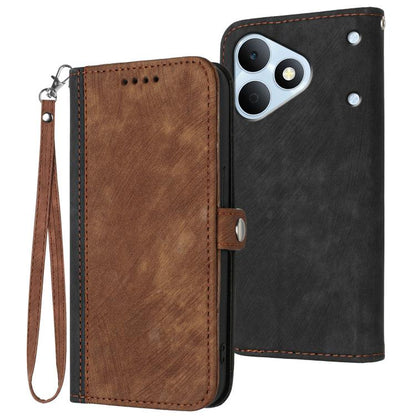 Side Buckle Double Fold Hand Strap Leather Phone Case, For Realme 16T 5G, For Realme C100 4G, For Realme P4 Power 5G, For Realme Note 80 4G, For Realme Neo8 5G, For Realme 16 5G, For Realme 16 Pro+ 5G Global, For Realme 16 Pro 5G Global                ...