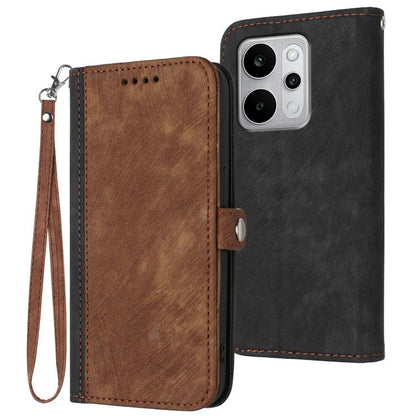 Side Buckle Double Fold Hand Strap Leather Phone Case, For Realme 16T 5G, For Realme C100 4G, For Realme P4 Power 5G, For Realme Note 80 4G, For Realme Neo8 5G, For Realme 16 5G, For Realme 16 Pro+ 5G Global, For Realme 16 Pro 5G Global                ...