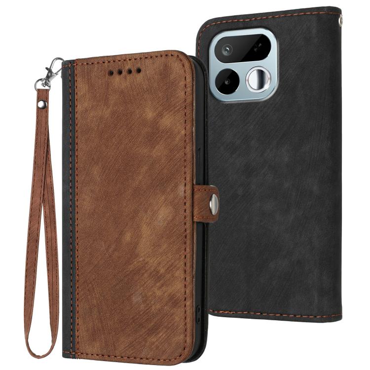 Side Buckle Double Fold Hand Strap Leather Phone Case, For Realme 16T 5G, For Realme C100 4G, For Realme P4 Power 5G, For Realme Note 80 4G, For Realme Neo8 5G, For Realme 16 5G, For Realme 16 Pro+ 5G Global, For Realme 16 Pro 5G Global                ...