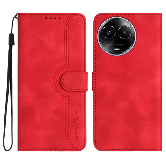 Heart Pattern Skin Feel Leather Phone Case, For Realme 11, For Realme C53, For Realme 11 Pro, For Realme C65 4G, For Realme C55 4G Global / Narzo N55, For Realme C33 2022 / 2023 Global, For Realme 10 Pro, For Realme 10 Pro+, For Realme 10 4G