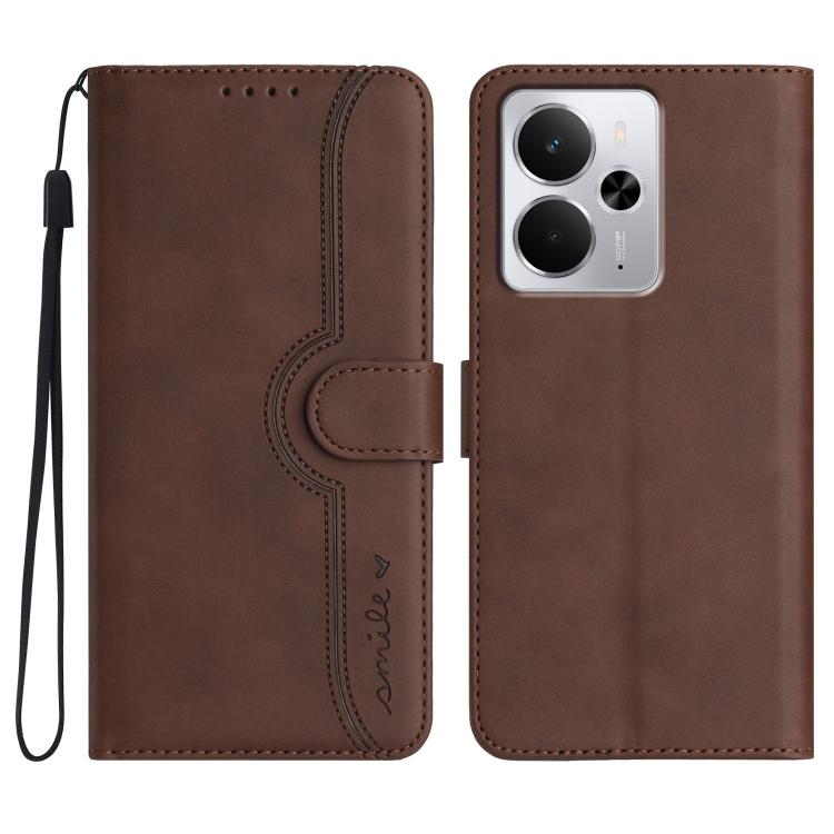 Heart Pattern Skin Feel Leather Phone Case, For Realme 16T 5G, For Realme C100 4G, For Realme P4 Power 5G, For Realme Note 80 4G, For Realme Neo8 5G, For Realme 16 5G, For Realme 16 Pro+ 5G Global, For Realme 16 Pro 5G Global                           ...