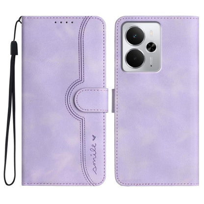 Heart Pattern Skin Feel Leather Phone Case, For Realme 16T 5G, For Realme C100 4G, For Realme P4 Power 5G, For Realme Note 80 4G, For Realme Neo8 5G, For Realme 16 5G, For Realme 16 Pro+ 5G Global, For Realme 16 Pro 5G Global                           ...