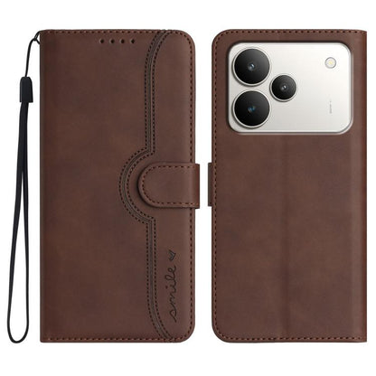 Heart Pattern Skin Feel Leather Phone Case, For Realme 16T 5G, For Realme C100 4G, For Realme P4 Power 5G, For Realme Note 80 4G, For Realme Neo8 5G, For Realme 16 5G, For Realme 16 Pro+ 5G Global, For Realme 16 Pro 5G Global                           ...