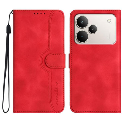 Heart Pattern Skin Feel Leather Phone Case, For Realme 16T 5G, For Realme C100 4G, For Realme P4 Power 5G, For Realme Note 80 4G, For Realme Neo8 5G, For Realme 16 5G, For Realme 16 Pro+ 5G Global, For Realme 16 Pro 5G Global                           ...