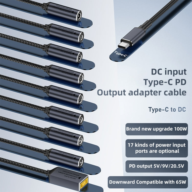 100W Computer Charging Adapter Connector, DC 2.5 x 0.7mm to USB-C / Type-C Male, DC 3 x 1.1mm to USB-C / Type-C Male, DC 4 x 1.7mm to USB-C / Type-C Male, DC 4.5 x 0.6mm to USB-C / Type-C Male, DC 4.8 x 1.7mm to USB-C / Type-C Male                     ...