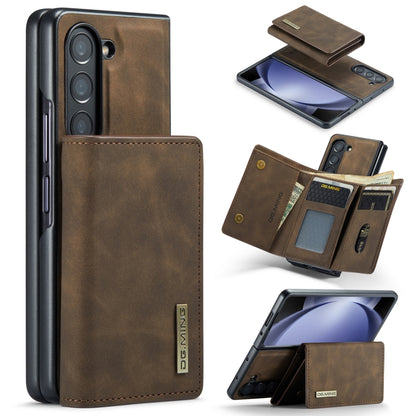 DG.MING M1 Series 3-Fold Multi Card Wallet + Magnetic Phone Case, For Galaxy Z Fold8 Ultra 5G, For Galaxy Z Fold7 5G, For Samsung Galaxy Z Fold5