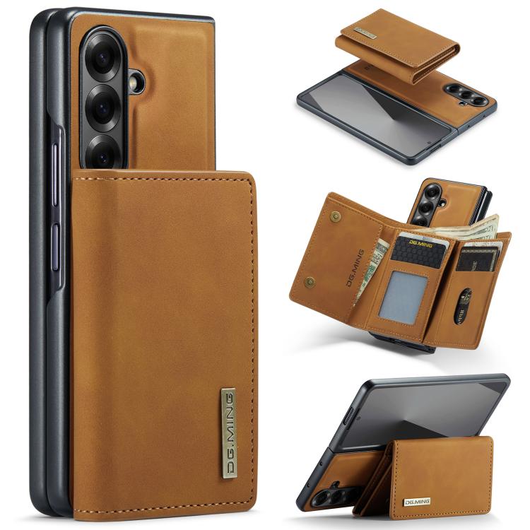 DG.MING M1 Series 3-Fold Multi Card Wallet + Magnetic Phone Case, For Galaxy Z Fold8 Ultra 5G, For Galaxy Z Fold7 5G, For Samsung Galaxy Z Fold5