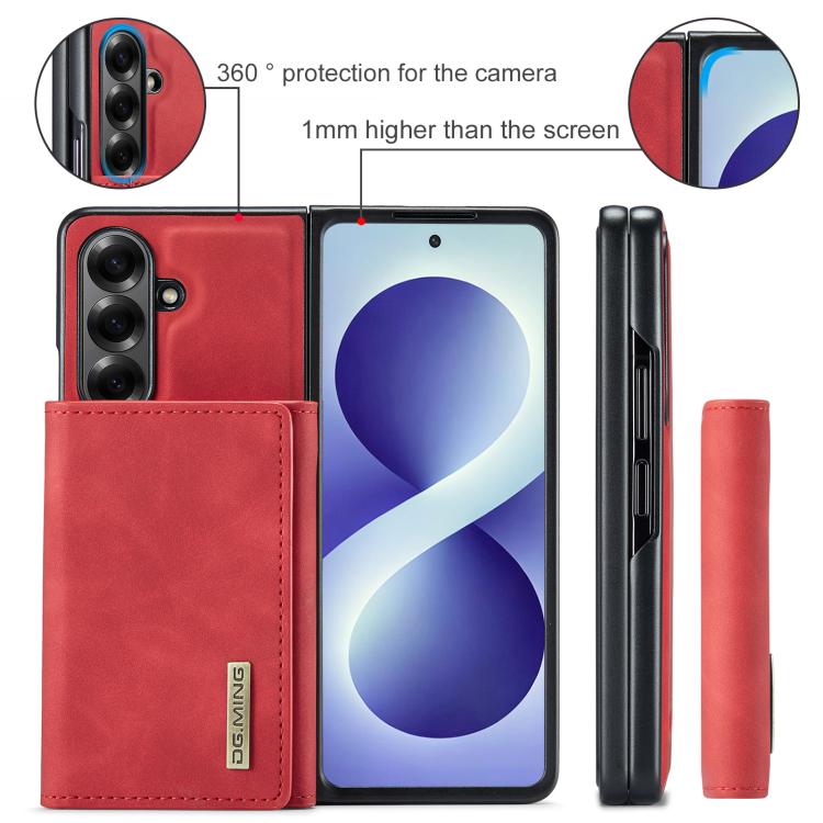 DG.MING M1 Series 3-Fold Multi Card Wallet + Magnetic Phone Case, For Galaxy Z Fold8 Ultra 5G, For Galaxy Z Fold7 5G, For Samsung Galaxy Z Fold5