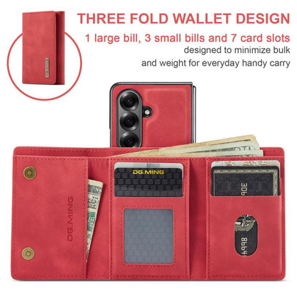 DG.MING M1 Series 3-Fold Multi Card Wallet + Magnetic Phone Case, For Galaxy Z Fold8 Ultra 5G, For Galaxy Z Fold7 5G, For Samsung Galaxy Z Fold5