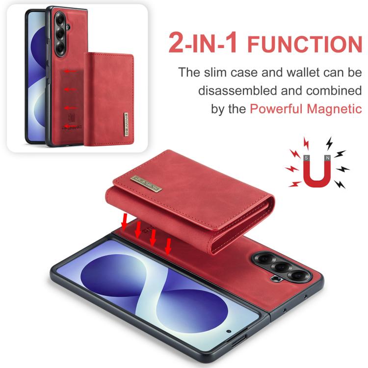 DG.MING M1 Series 3-Fold Multi Card Wallet + Magnetic Phone Case, For Galaxy Z Fold8 Ultra 5G, For Galaxy Z Fold7 5G, For Samsung Galaxy Z Fold5