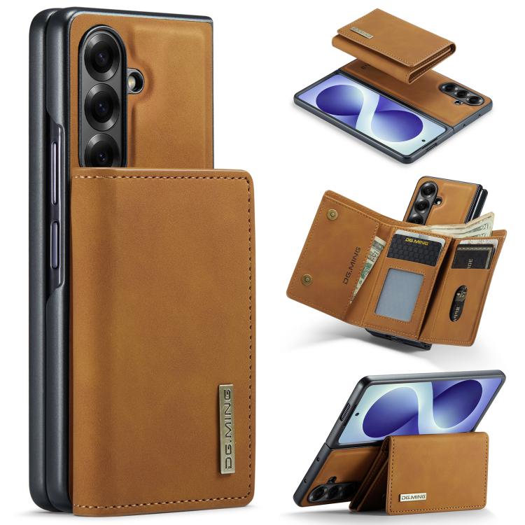 DG.MING M1 Series 3-Fold Multi Card Wallet + Magnetic Phone Case, For Galaxy Z Fold8 Ultra 5G, For Galaxy Z Fold7 5G, For Samsung Galaxy Z Fold5