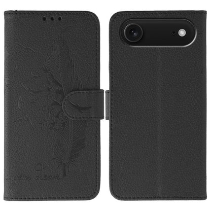 Feather Pattern Litchi Texture Leather Phone Case, For iPhone 18 Pro / 17 Pro, For iPhone 18 Pro Max / 17 Pro Max, For iPhone 17, For iPhone 17 Air, For iPhone 15 Pro Max, For iPhone 15 Pro, For iPhone 15 Plus, For iPhone 15