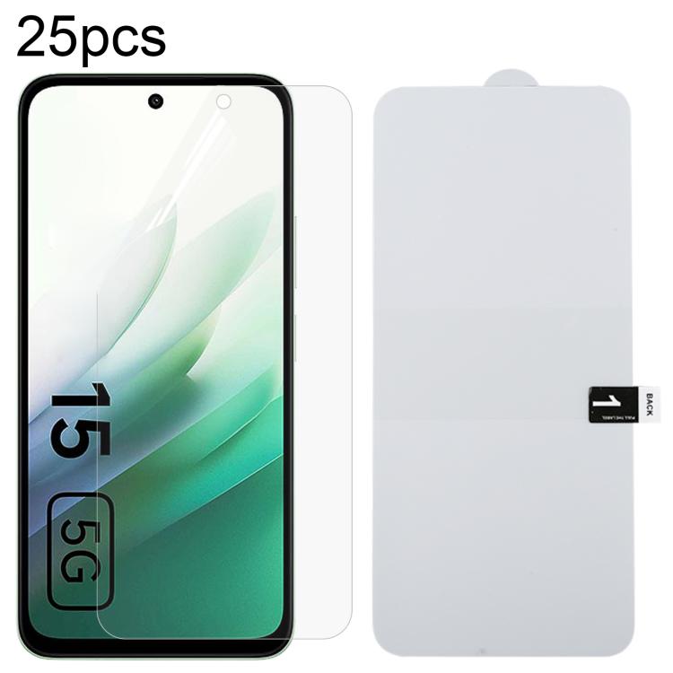 25pcs Full Screen Protector Explosion-proof Hydrogel Film, For Redmi 17C 4G, For Redmi K90 Ultra 5G, For Redmi K100 Pro 5G, For Xiaomi 17 Max 5G, For Redmi K90 Max 5G, For Xiaomi Poco C81x 4G, For Xiaomi 17T Pro 5G, For Xiaomi Poco M8s 5G              ...