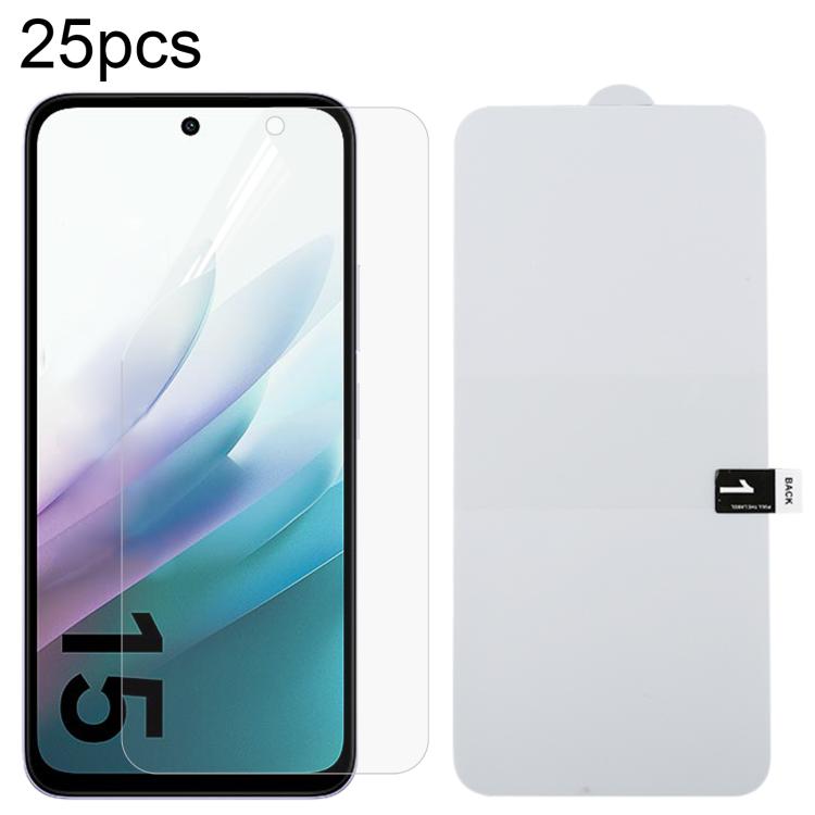 25pcs Full Screen Protector Explosion-proof Hydrogel Film, For Redmi 17C 4G, For Redmi K90 Ultra 5G, For Redmi K100 Pro 5G, For Xiaomi 17 Max 5G, For Redmi K90 Max 5G, For Xiaomi Poco C81x 4G, For Xiaomi 17T Pro 5G, For Xiaomi Poco M8s 5G              ...