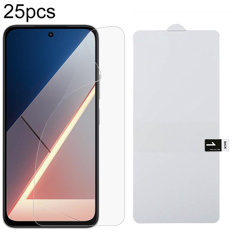 25pcs Full Screen Protector Explosion-proof Hydrogel Film, For Redmi 17C 4G, For Redmi K90 Ultra 5G, For Redmi K100 Pro 5G, For Xiaomi 17 Max 5G, For Redmi K90 Max 5G, For Xiaomi Poco C81x 4G, For Xiaomi 17T Pro 5G, For Xiaomi Poco M8s 5G              ...