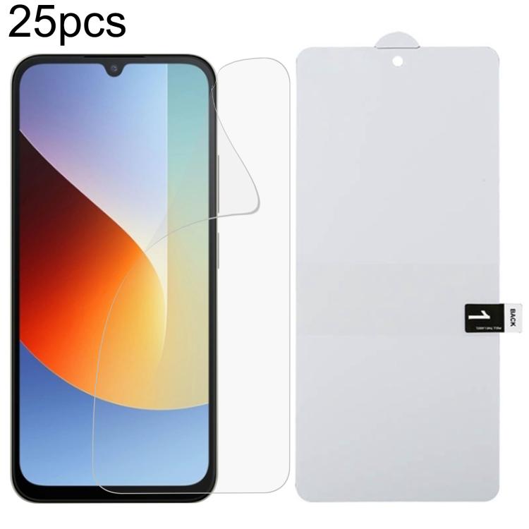 25pcs Full Screen Protector Explosion-proof Hydrogel Film, For Redmi A7 4G 171.8mm, For Redmi 17C 4G, For Redmi K90 Ultra 5G, For Redmi K100 Pro 5G, For Xiaomi 17 Max 5G, For Redmi K90 Max 5G, For Xiaomi Poco C81x 4G, For Xiaomi 17T Pro 5G             ...