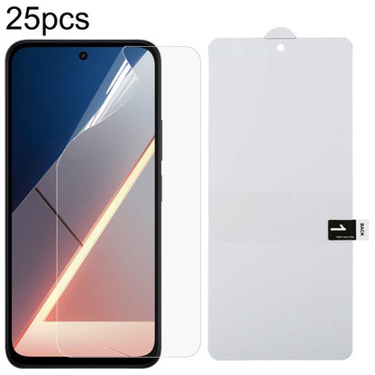 25pcs Full Screen Protector Explosion-proof Hydrogel Film, For Redmi A7 4G 171.8mm, For Redmi 17C 4G, For Redmi K90 Ultra 5G, For Redmi K100 Pro 5G, For Xiaomi 17 Max 5G, For Redmi K90 Max 5G, For Xiaomi Poco C81x 4G, For Xiaomi 17T Pro 5G             ...