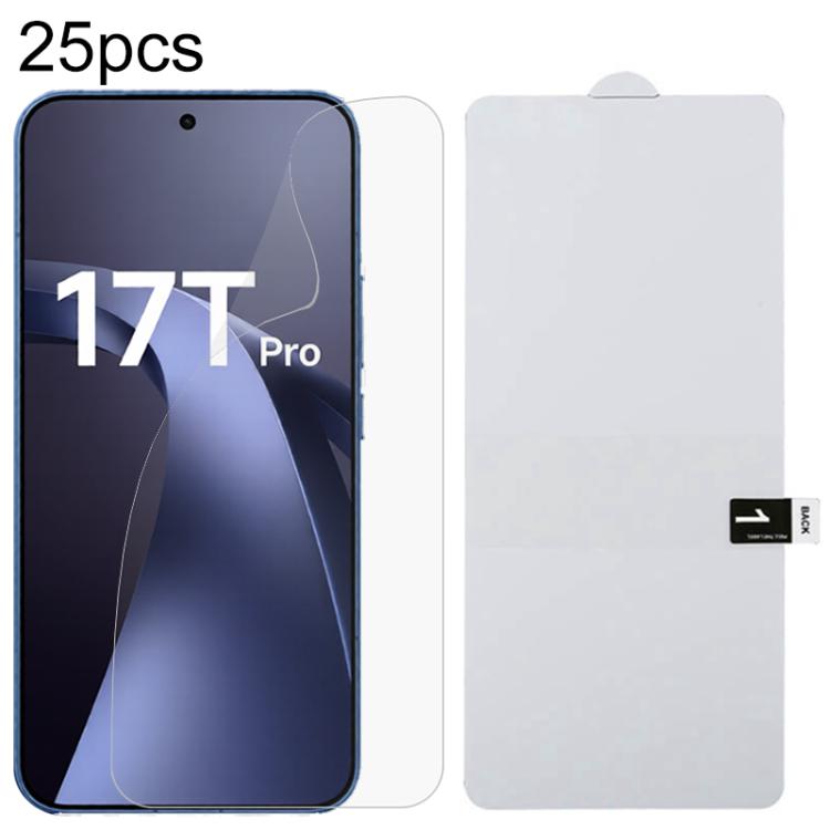 25pcs Full Screen Protector Explosion-proof Hydrogel Film, For Redmi A7 4G 171.8mm, For Redmi 17C 4G, For Redmi K90 Ultra 5G, For Redmi K100 Pro 5G, For Xiaomi 17 Max 5G, For Redmi K90 Max 5G, For Xiaomi Poco C81x 4G, For Xiaomi 17T Pro 5G             ...