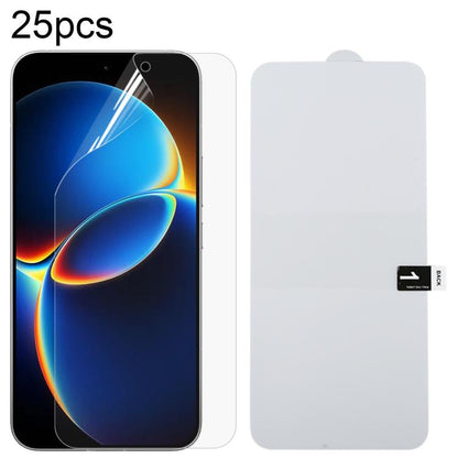 25pcs Full Screen Protector Explosion-proof Hydrogel Film, For Redmi A7 4G 171.8mm, For Redmi 17C 4G, For Redmi K90 Ultra 5G, For Redmi K100 Pro 5G, For Xiaomi 17 Max 5G, For Redmi K90 Max 5G, For Xiaomi Poco C81x 4G, For Xiaomi 17T Pro 5G             ...