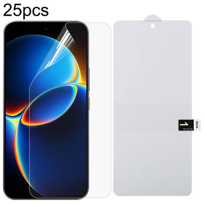 25pcs Full Screen Protector Explosion-proof Hydrogel Film, For Redmi 17C 4G, For Redmi K90 Ultra 5G, For Redmi K100 Pro 5G, For Xiaomi 17 Max 5G, For Redmi K90 Max 5G, For Xiaomi Poco C81x 4G, For Xiaomi 17T Pro 5G, For Xiaomi Poco M8s 5G              ...