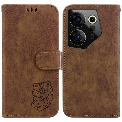 Little Tiger Embossed Leather Phone Case, For Tecno Pova 5 Pro, For Tecno Pova Neo 3, For Tecno Pova 5, For Tecno Camon 20 Premier 5G, For Tecno Camon 20 Pro 5G, For Tecno Camon 20 Pro 4G / 20, For Tecno Spark 10 5G, For Tecno Spark 10 4G / 10C        ...