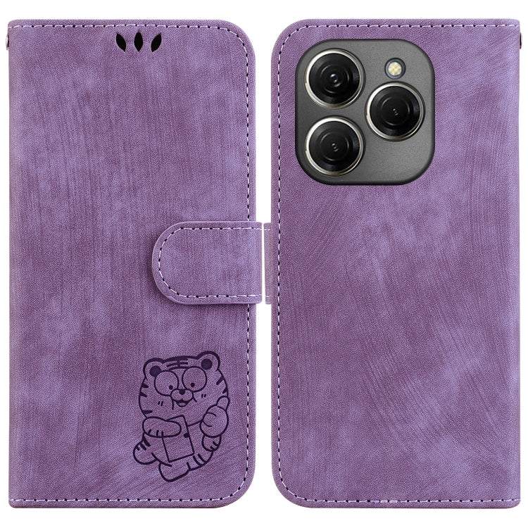 Little Tiger Embossed Leather Phone Case, For Tecno Pop 10 / Spark Go 2 4G, For Tecno Camon 40 Pro 4G, For Tecno Camon 40, For Tecno Pop 9 5G / Spark 30C 5G, For Tecno Camon 30S / Camon 30S Pro, For Tecno Spark 30 Pro, For Tecno Spark 30 4G            ...