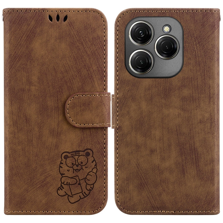 Little Tiger Embossed Leather Phone Case, For Tecno Pop 10 / Spark Go 2 4G, For Tecno Camon 40 Pro 4G, For Tecno Camon 40, For Tecno Pop 9 5G / Spark 30C 5G, For Tecno Camon 30S / Camon 30S Pro, For Tecno Spark 30 Pro, For Tecno Spark 30 4G            ...