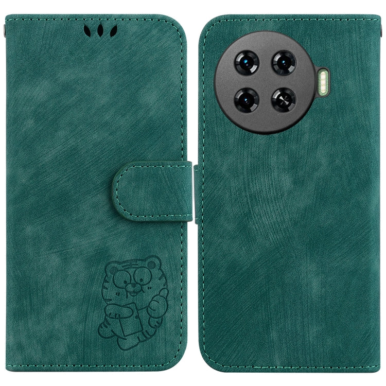 Little Tiger Embossed Leather Phone Case, For Tecno Pop 10 / Spark Go 2 4G, For Tecno Camon 40 Pro 4G, For Tecno Camon 40, For Tecno Pop 9 5G / Spark 30C 5G, For Tecno Camon 30S / Camon 30S Pro, For Tecno Spark 30 Pro, For Tecno Spark 30 4G            ...