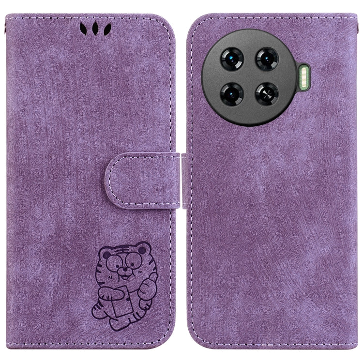 Little Tiger Embossed Leather Phone Case, For Tecno Pop 10 / Spark Go 2 4G, For Tecno Camon 40 Pro 4G, For Tecno Camon 40, For Tecno Pop 9 5G / Spark 30C 5G, For Tecno Camon 30S / Camon 30S Pro, For Tecno Spark 30 Pro, For Tecno Spark 30 4G            ...