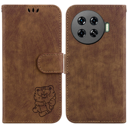 Little Tiger Embossed Leather Phone Case, For Tecno Pop 10 / Spark Go 2 4G, For Tecno Camon 40 Pro 4G, For Tecno Camon 40, For Tecno Pop 9 5G / Spark 30C 5G, For Tecno Camon 30S / Camon 30S Pro, For Tecno Spark 30 Pro, For Tecno Spark 30 4G            ...