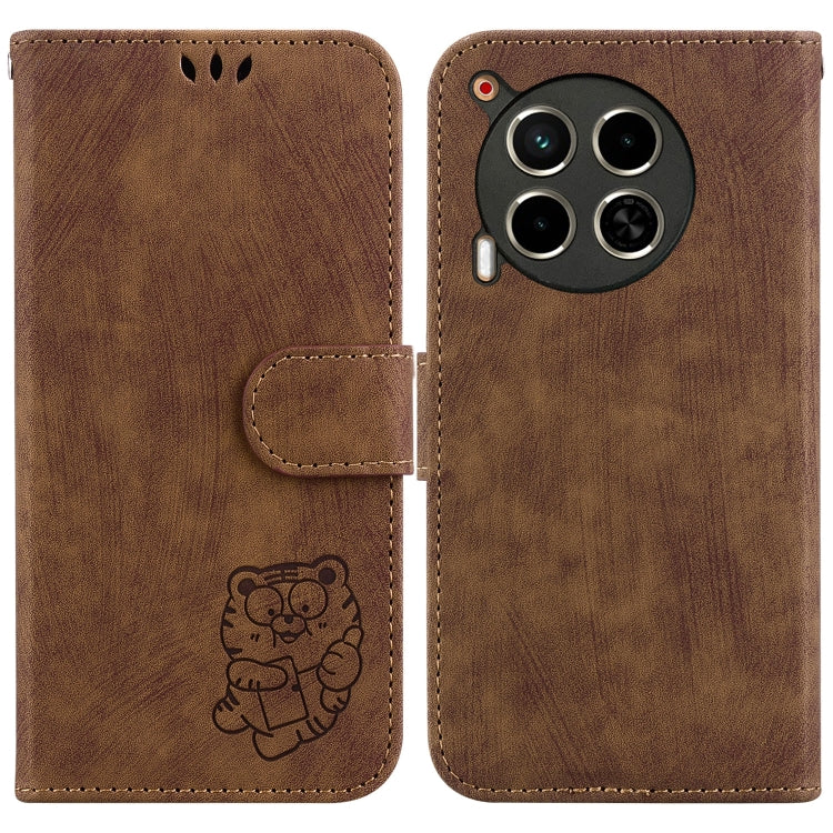 Little Tiger Embossed Leather Phone Case, For Tecno Pop 10 / Spark Go 2 4G, For Tecno Camon 40 Pro 4G, For Tecno Camon 40, For Tecno Pop 9 5G / Spark 30C 5G, For Tecno Camon 30S / Camon 30S Pro, For Tecno Spark 30 Pro, For Tecno Spark 30 4G            ...