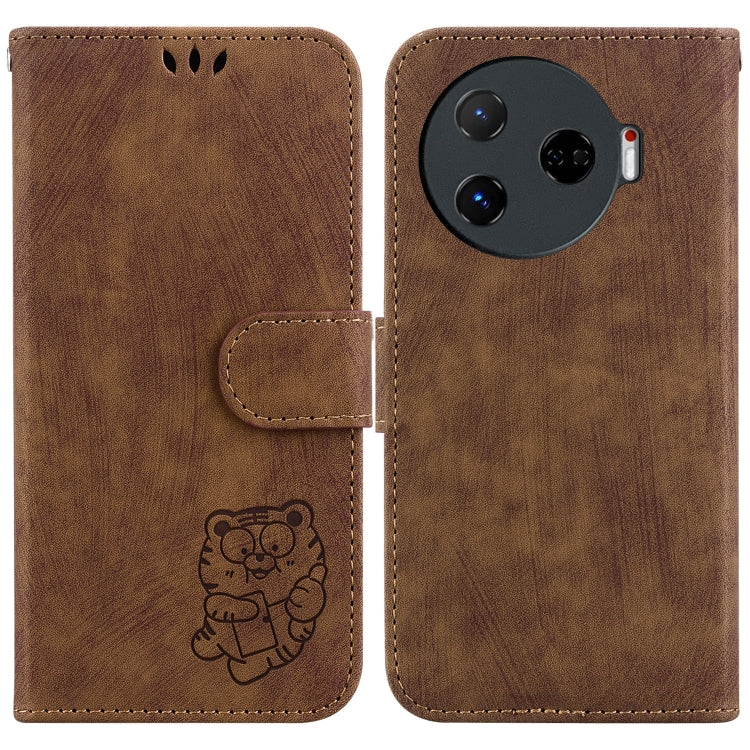 Little Tiger Embossed Leather Phone Case, For Tecno Pop 10 / Spark Go 2 4G, For Tecno Camon 40 Pro 4G, For Tecno Camon 40, For Tecno Pop 9 5G / Spark 30C 5G, For Tecno Camon 30S / Camon 30S Pro, For Tecno Spark 30 Pro, For Tecno Spark 30 4G            ...