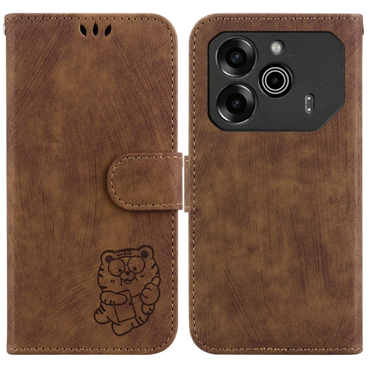Little Tiger Embossed Leather Phone Case, For Tecno Pop 10 / Spark Go 2 4G, For Tecno Camon 40 Pro 4G, For Tecno Camon 40, For Tecno Pop 9 5G / Spark 30C 5G, For Tecno Camon 30S / Camon 30S Pro, For Tecno Spark 30 Pro, For Tecno Spark 30 4G            ...