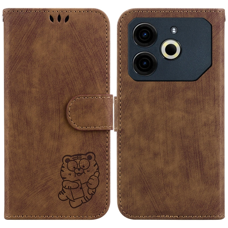 Little Tiger Embossed Leather Phone Case, For Tecno Pop 10 / Spark Go 2 4G, For Tecno Camon 40 Pro 4G, For Tecno Camon 40, For Tecno Pop 9 5G / Spark 30C 5G, For Tecno Camon 30S / Camon 30S Pro, For Tecno Spark 30 Pro, For Tecno Spark 30 4G            ...