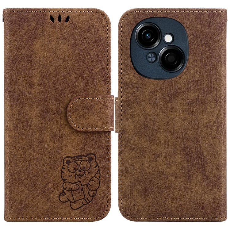 Little Tiger Embossed Leather Phone Case, For Tecno Pop 10 / Spark Go 2 4G, For Tecno Camon 40 Pro 4G, For Tecno Camon 40, For Tecno Pop 9 5G / Spark 30C 5G, For Tecno Camon 30S / Camon 30S Pro, For Tecno Spark 30 Pro, For Tecno Spark 30 4G            ...